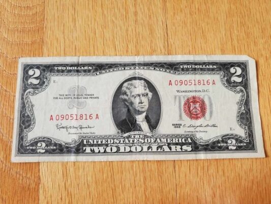 how much for a 2 dollar bill